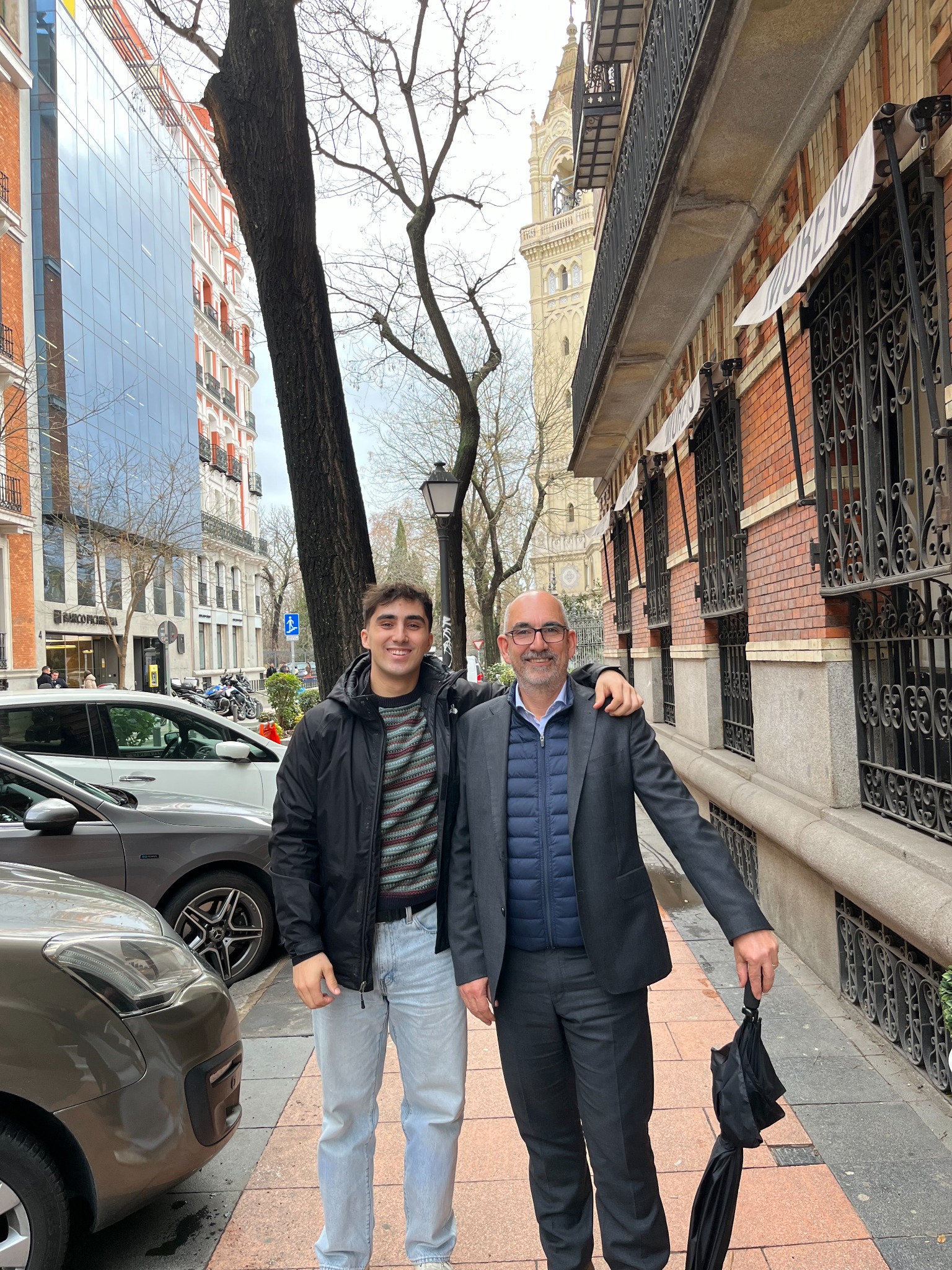 Antón y su padre juntos